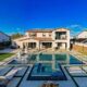 Fiberglass swimming pool luxury backyard Sacramento